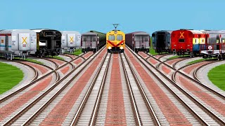 9 Trains Run Back To Back At Extreme Curved Branched Railroad Tracks | train simulator classic  screenshot 1