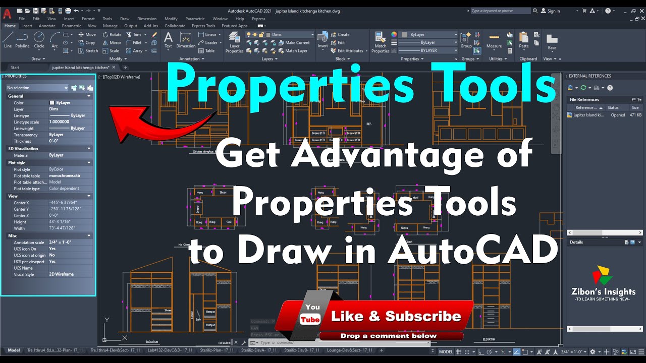 How to Use Properties Tools in AutoCAD || Bangla Tutorial 2024 - YouTube