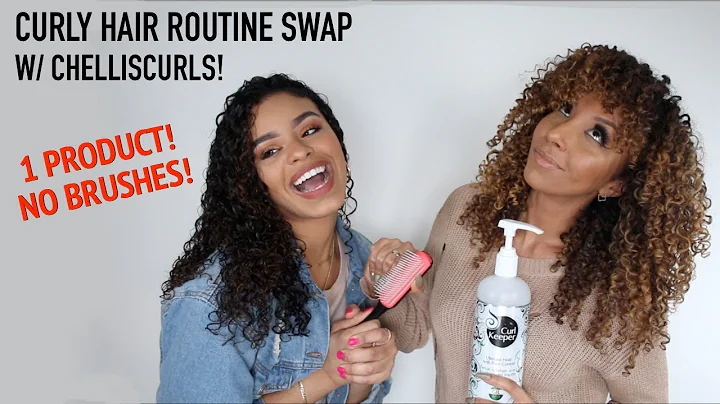 Curly Hair Routine Swap W/ ChellisCurls! Get Volum...