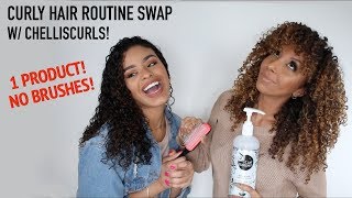 Curly Hair Routine Swap W/ ChellisCurls! Get Volume Using One Product! | BiancaReneeToday