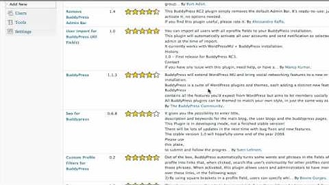 Creating A Social Network: Installing BuddyPress