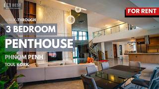 Phnom Penh | 3 Bedroom Penthouse Apartment for Rent in Toul Kork