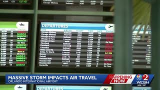 Weather disruptions cause flight chaos at Orlando International Airport