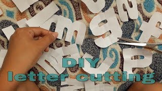 Letter cutting tutorial || small letter a-z