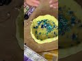 Making blue bead confetti 2