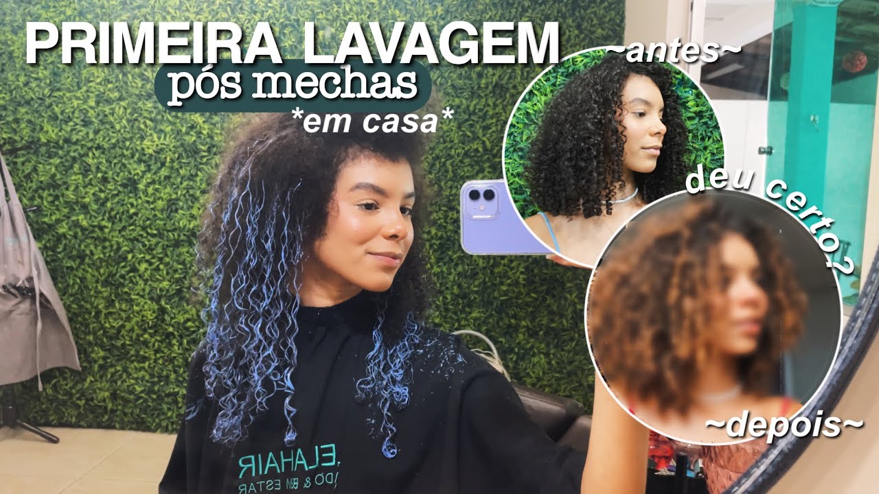 PRIMEIRA LAVAGEM PÓS MECHAS ~ deu certo? ~ | Beatriz Beloti