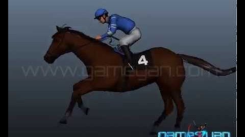 3D Horse Riding Quadruped Character Modeling, Rigging Animation Studio
