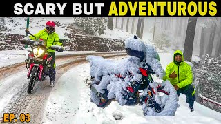 This is Crazy 😱 Riding in Extreme Snowfall in -5 degrees | Ep. 03 Winter Side of Jammu | Patnitop