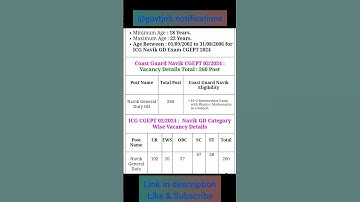 Coast Guard Navik GD 02/2024 Online Form #coastguard #coastguardnavik #shortsfeed #govtjobs #shorts