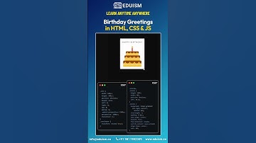 Birthday Greetings in HTML, CSS & JS! #coding #css #html #javascript #js #cssbeginners #htmlcss