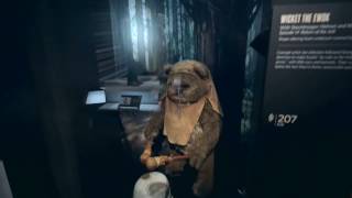 The Percussionist Ewok and its Storm Trooper Helmet Drum from Episode VI Return of the Jedi