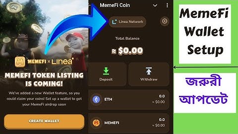 How to setup MemeFi Wallet? MemeFi Coin Listing Update