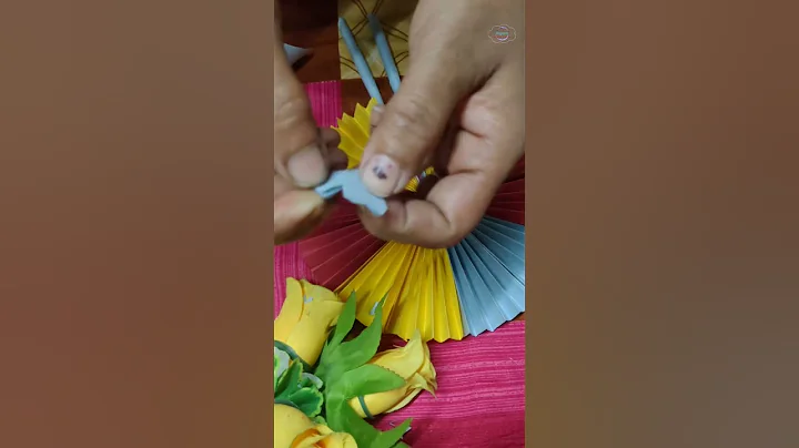 DIY paper fan craft idea /homemade/#trending #viral #short #youtubeshorts