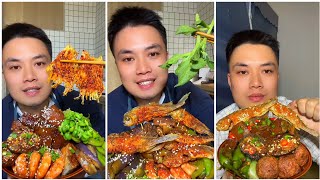 Yummy #241 Eat Meat 😋🔥, chicken 🍗 🍗, Shrimp 🦐🦐.. #mukbang  #eatingshow #delicious 