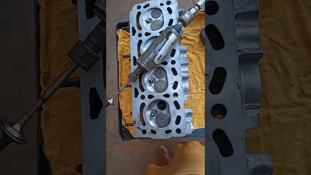 como assentar válvula de cabeçote  em casa