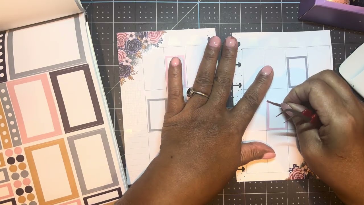 Updating my HP Mini … this week using 1 sticker book from Kell of A Plan