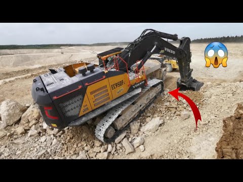 Volvo EC950F Loading In Trucks Excavator Heavy Equipment Loading