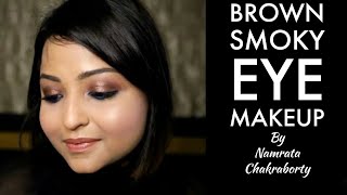 How to do Brown Smoky Eyes Party Makeup by Namrata Chakraborty | KOLKATA BEST BRIDAL MAKEUP ARTIST screenshot 4
