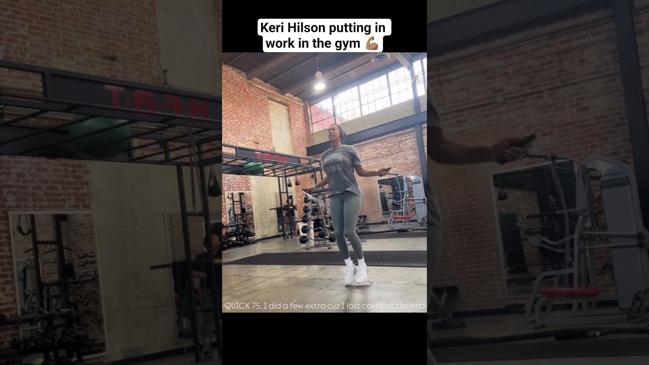 Keri Hilson putting in work in the gym 💪🏽