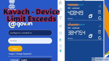 Kavach Device Limit Exceeds Error for NIC Government Email ID - Solution Steps.