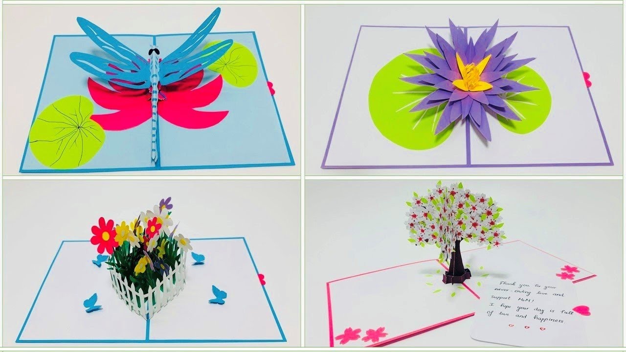 4 Easy Birthday Card | pop up birthday card l DIY greeting card | DG ...