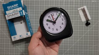 Sharp Battery Analog Alarm Clock with Night Light