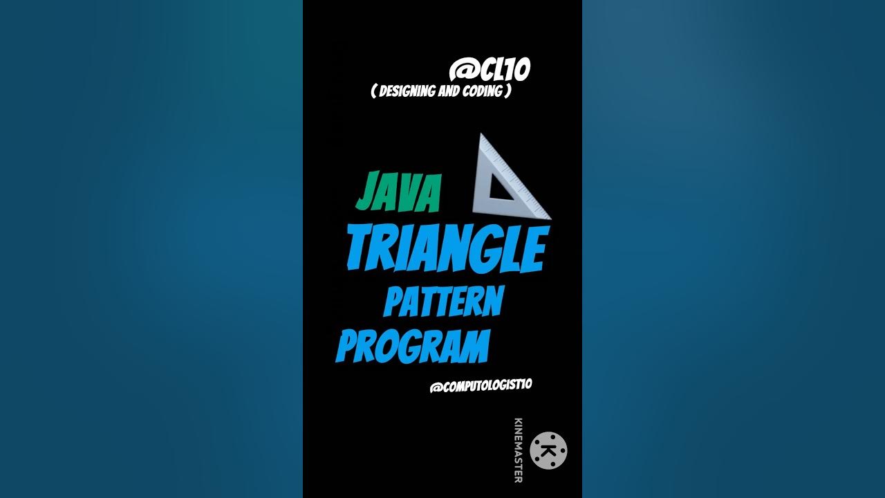 #world’s easiest pattern program | triangle pattern | program #ytshorts ...