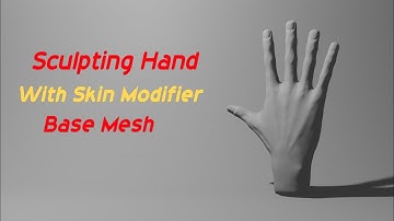 How to sculp hand with skin modifier base mesh blender 4.1 