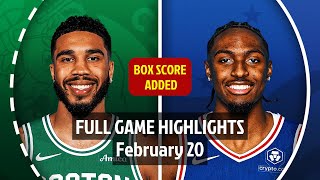 NBA 필라델피아 104-124 보스턴 땡겨티비 하이라이트