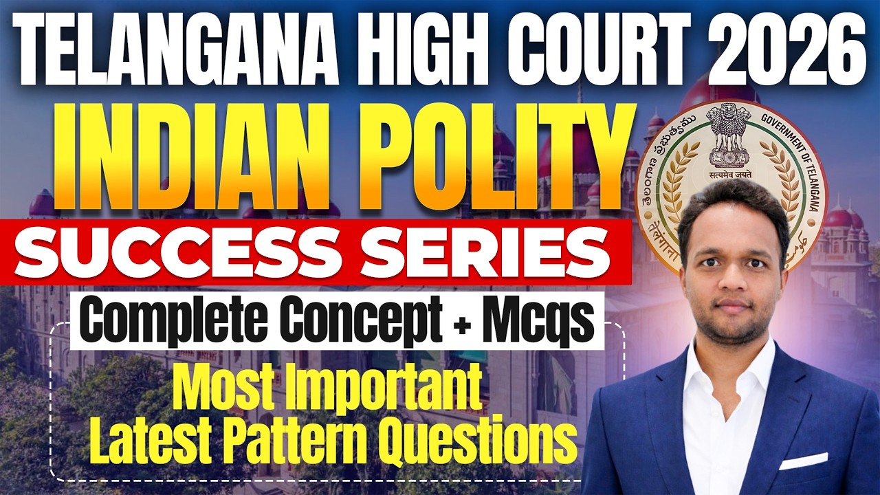 Indian Polity | One Shot Rapid Revision | Top 25 MCQs General Awareness | Telangana High Court Exam
