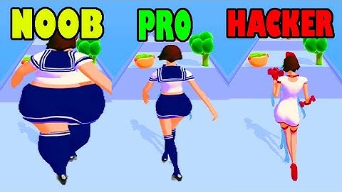 NOOB vs PRO vs HACKER in Body Race 3D Game 2021 ( ios - Android ) gameplay