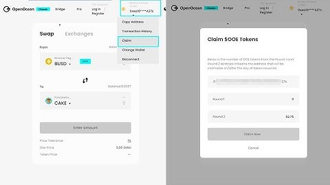 Open ocean Finanace How To Claim Airdrop Round 2