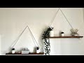 Easy DIY hanging Rope Shelf Decor. #easy #cheap #quick #decor #simple