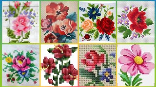 Gorgeous cross stitch patterns /countable embroidery #charsutikarhai/latest dosuti design ideas2024