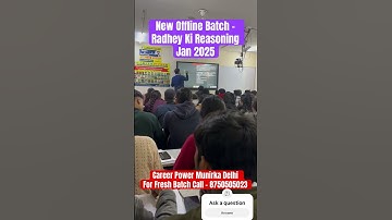 New Offline Batch I Bank I SSC I Radhey Ki Reasoning #offlinecoaching #bankexam #ssccgl
