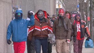 Cleveland Browns fans brave cold weather for Christmas Eve game against New Orleans Saints