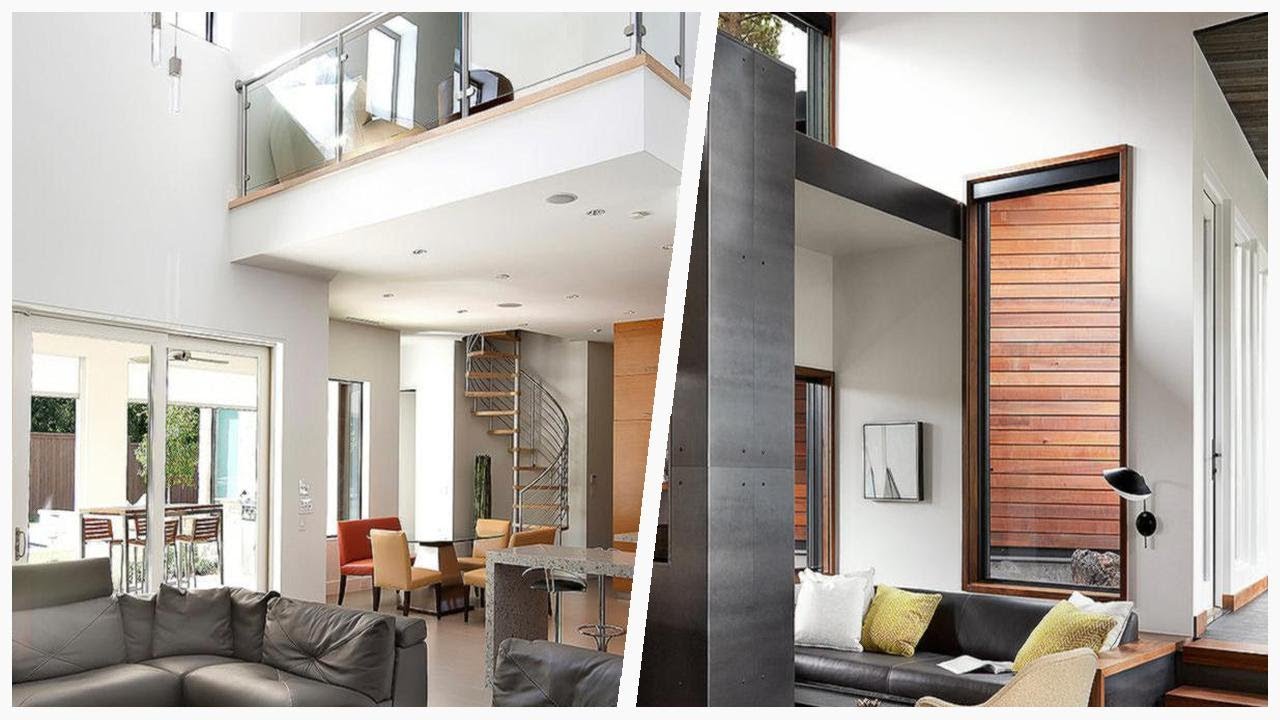 75 Gray Floor Family Room With White Walls Design Ideas You'll Love ☆