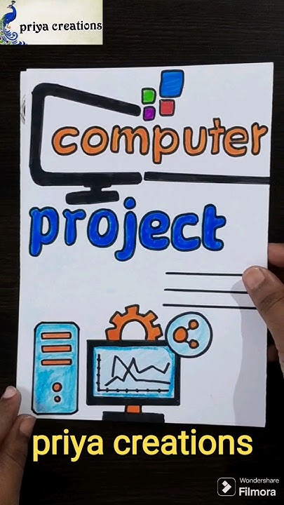 computer project front page design | computer | front page border ...