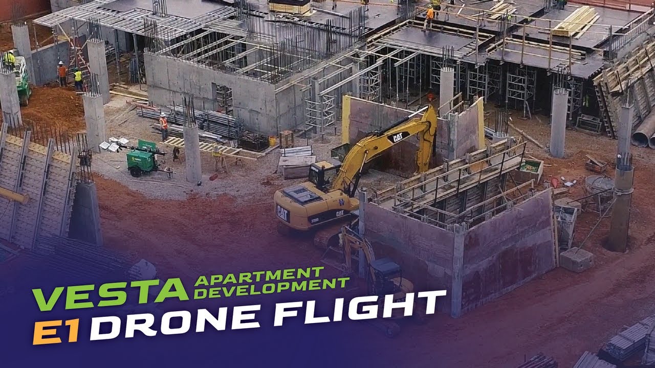 VESTA APARTMENT DEVELOPMENT E1 DRONE FLIGHT YouTube