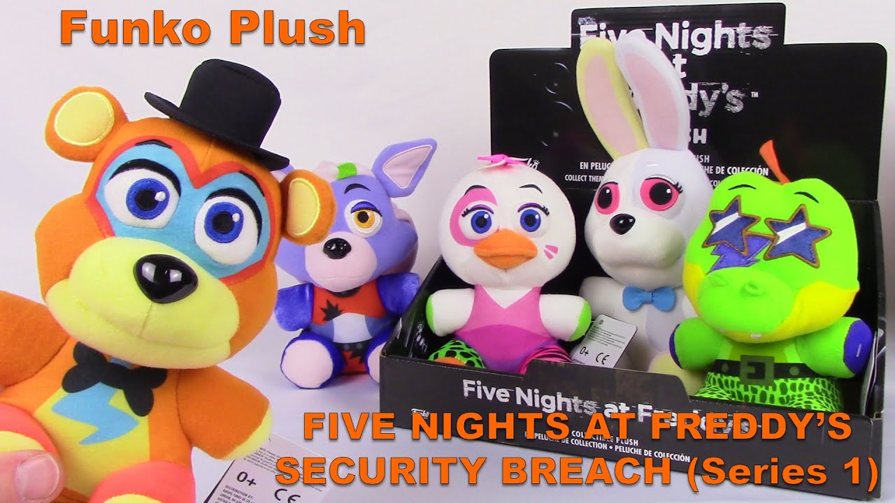 Funko Action Figures! Set of 5 - Five Nights at Freddy's - Security Breach  - Pizzaplex - Glamrock Chica, Glamrock Freddy, Montgomery Gator, Roxanne