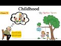 childhood class 11 in hindi animated video / class 11 poem childhood explanation