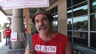 Kaiser Optical workers on strike at Point West, Sacramento