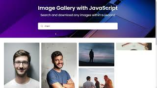 Create Image Search Engine in HTML CSS   JavaScript   Functional Image Gallery HTML CSS   JavaScript