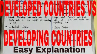 Developed vs Developing Countries|Difference between developed and developing countries