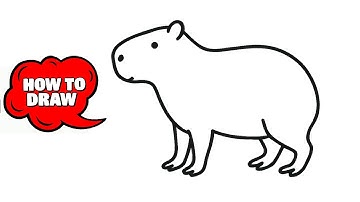 How to Draw a Capybara | Cute Capybara Drawing Tutorial