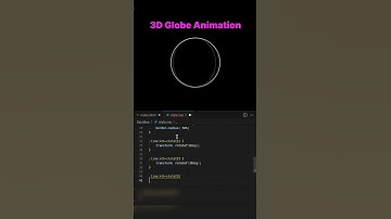 3D Globe animation using HTML & CSS