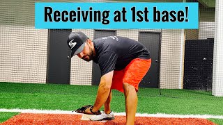 How to receive the ball at 1st base!