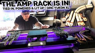 The Amp Rack is IN! 8500 Watts! Connected, Powered \& Lit up | GMC Yukon XL Update