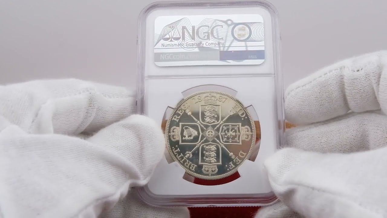 イギリス 1887 4シリング銀貨 ヴィクトリア ジュビリーヘッド NGC