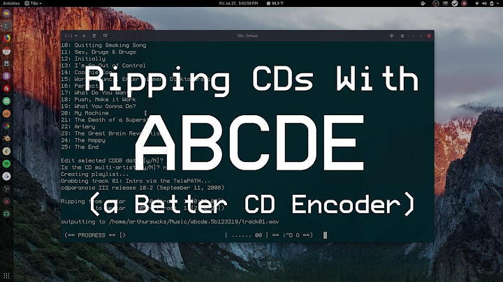 Ripping CDs with ABCDE